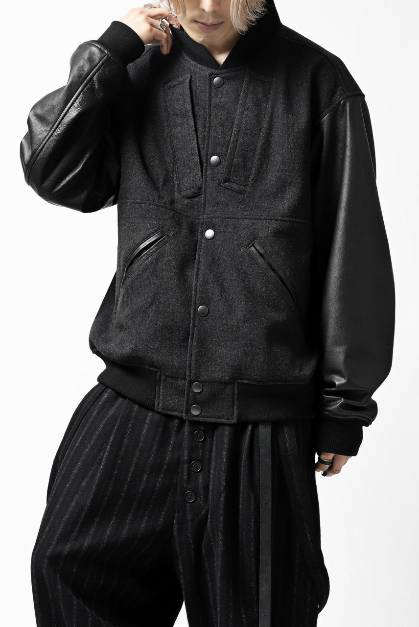 画像をギャラリービューアに読み込む, CHANGES VINTAGE REMAKE VARSITY JACKET (MULTI BLACK #B)