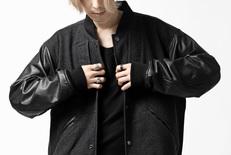 画像をギャラリービューアに読み込む, CHANGES VINTAGE REMAKE VARSITY JACKET (MULTI BLACK #B)