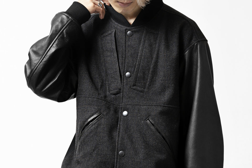 画像をギャラリービューアに読み込む, CHANGES VINTAGE REMAKE VARSITY JACKET (MULTI BLACK #B)