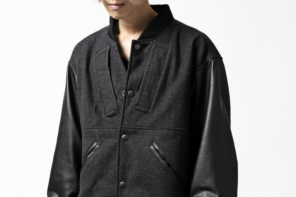 画像をギャラリービューアに読み込む, CHANGES VINTAGE REMAKE VARSITY JACKET (MULTI BLACK #B)