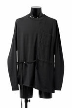 画像をギャラリービューアに読み込む, FACETASM ASSYMETRICAL BELTED LS TOP (BLACK)