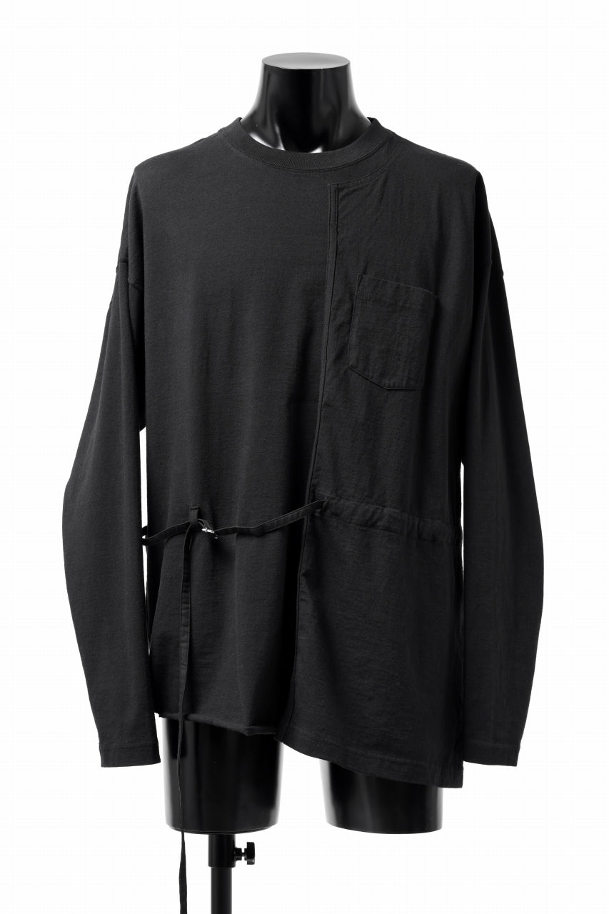 画像をギャラリービューアに読み込む, FACETASM ASSYMETRICAL BELTED LS TOP (BLACK)