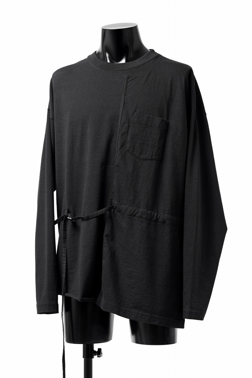 画像をギャラリービューアに読み込む, FACETASM ASSYMETRICAL BELTED LS TOP (BLACK)