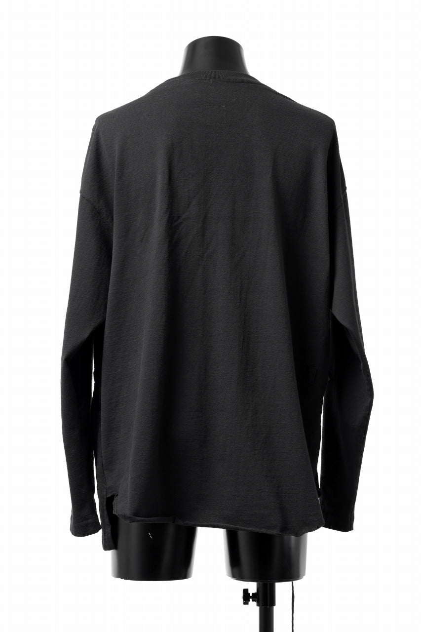 画像をギャラリービューアに読み込む, FACETASM ASSYMETRICAL BELTED LS TOP (BLACK)