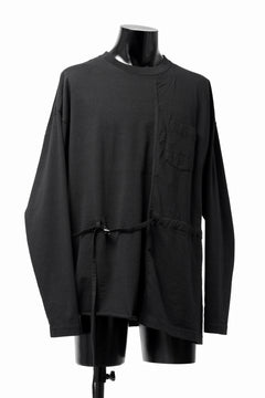 画像をギャラリービューアに読み込む, FACETASM ASSYMETRICAL BELTED LS TOP (BLACK)