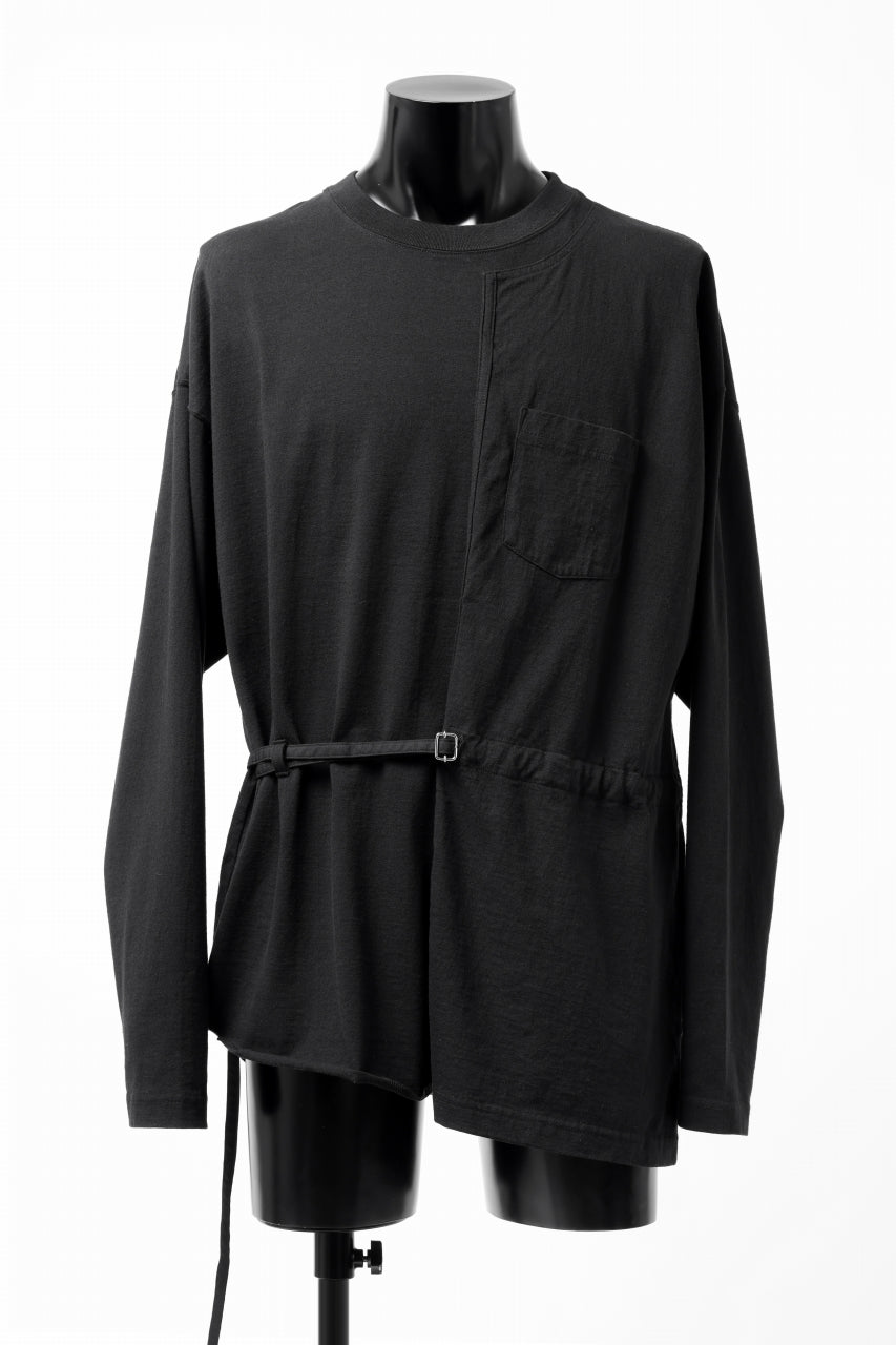 画像をギャラリービューアに読み込む, FACETASM ASSYMETRICAL BELTED LS TOP (BLACK)