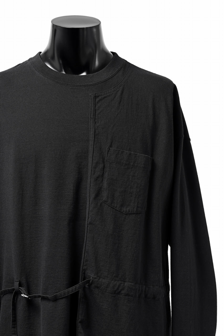 画像をギャラリービューアに読み込む, FACETASM ASSYMETRICAL BELTED LS TOP (BLACK)