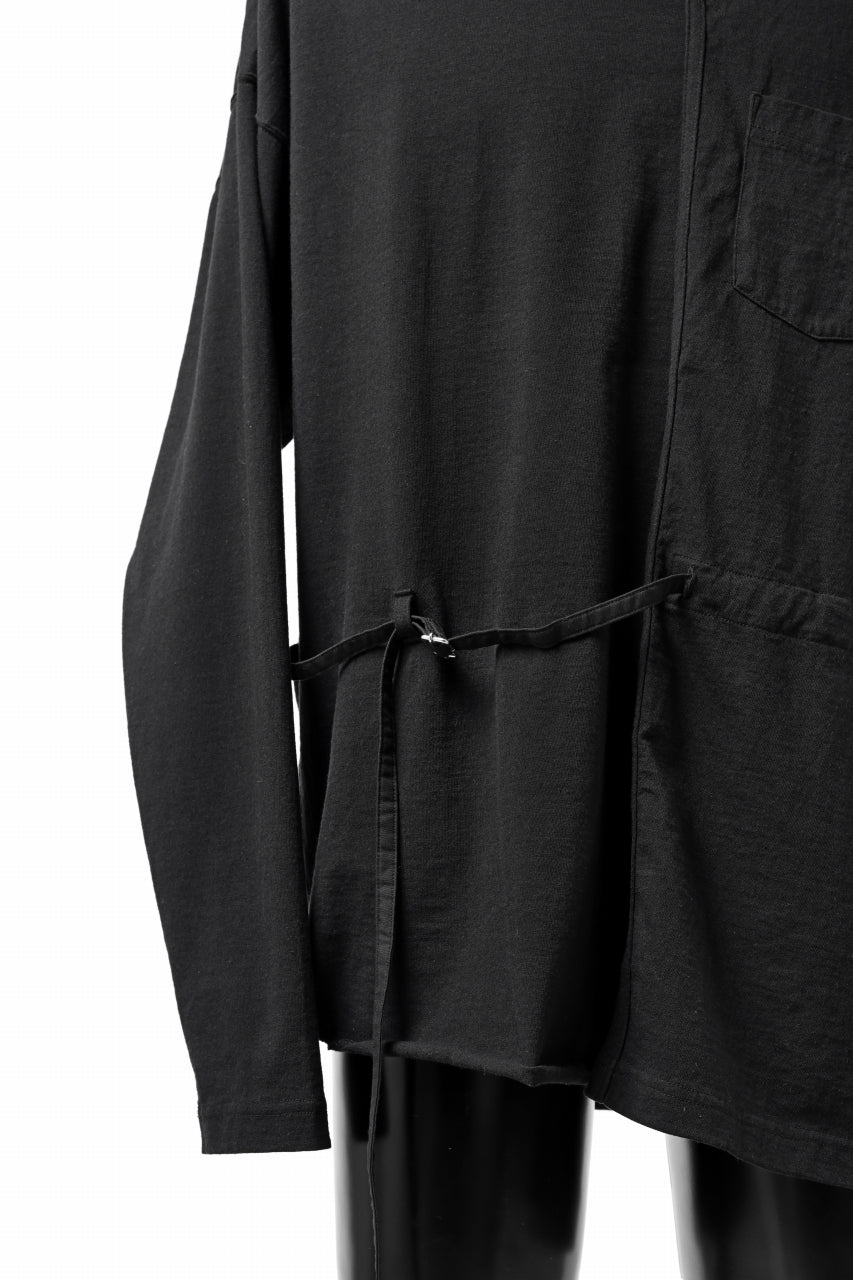 画像をギャラリービューアに読み込む, FACETASM ASSYMETRICAL BELTED LS TOP (BLACK)
