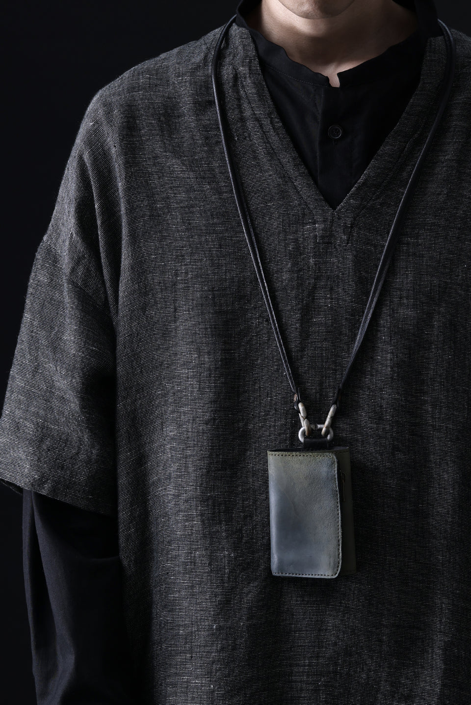 画像をギャラリービューアに読み込む, ierib smart folding neck wallet / Marble Cordovan (BLACK-A)