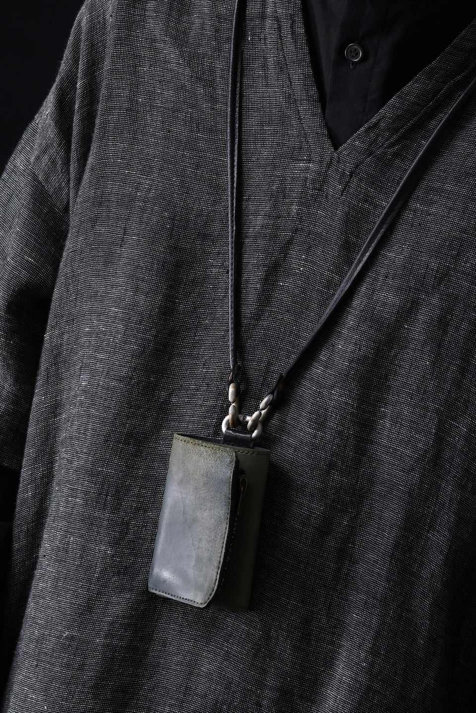 画像をギャラリービューアに読み込む, ierib smart folding neck wallet / Marble Cordovan (BLACK-A)