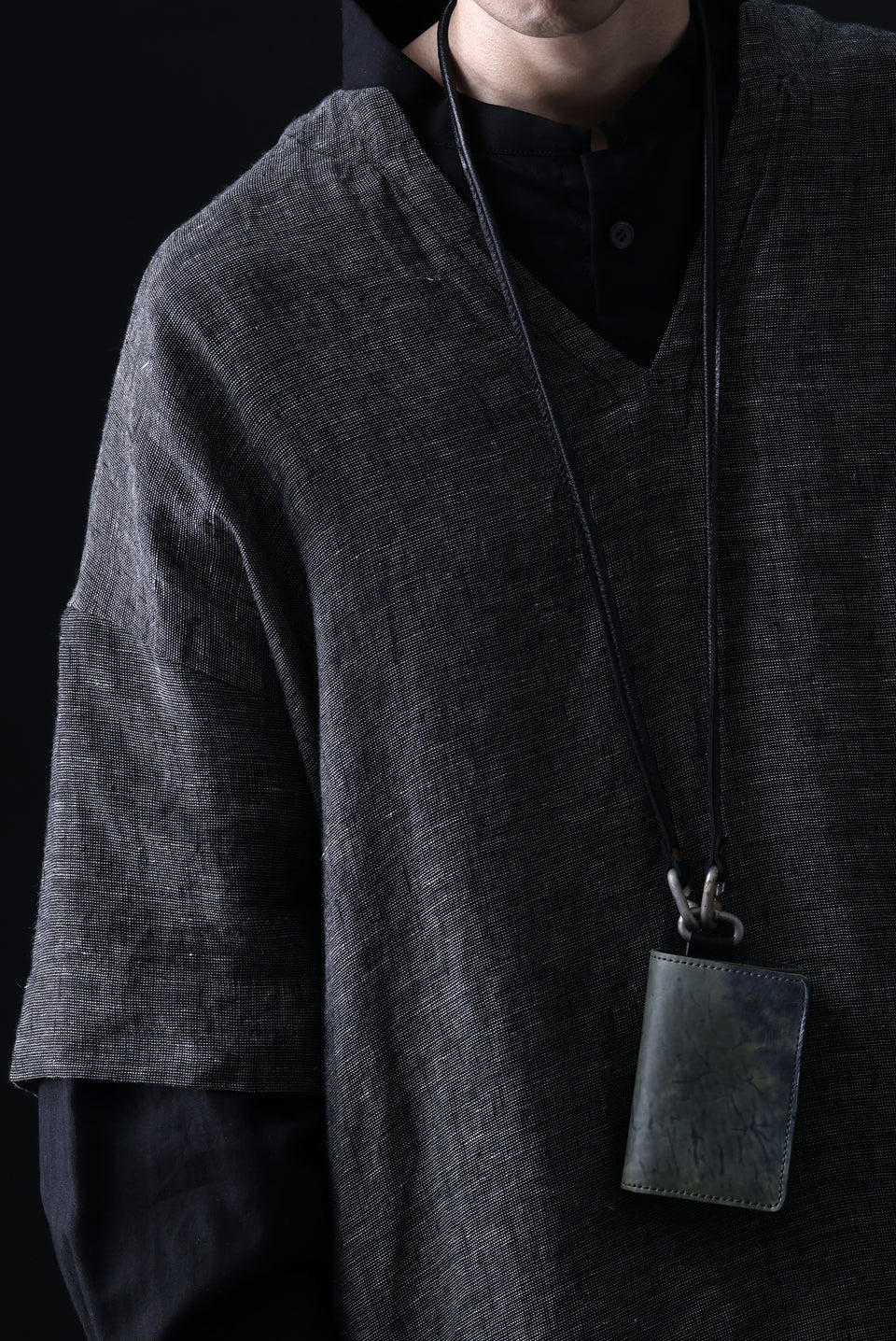 画像をギャラリービューアに読み込む, ierib smart folding neck wallet / Marble Cordovan (BLACK-B)