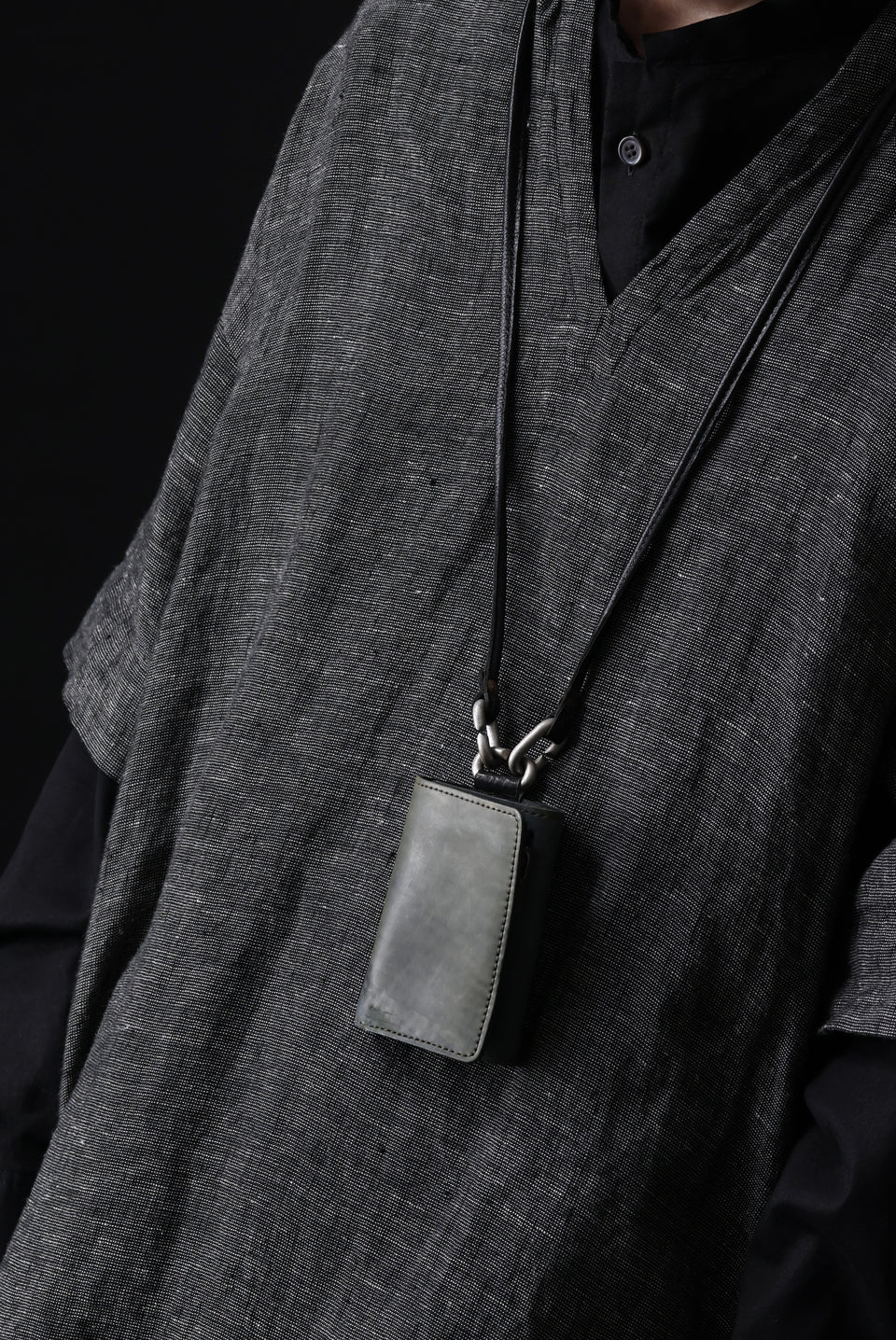 画像をギャラリービューアに読み込む, ierib smart folding neck wallet / Marble Cordovan (BLACK-C)