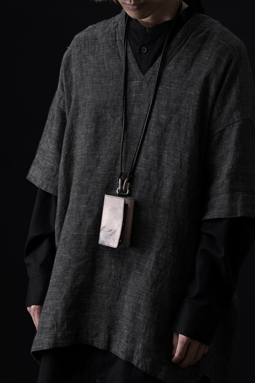 画像をギャラリービューアに読み込む, ierib smart folding neck wallet / Marble Cordovan (GREY-B)