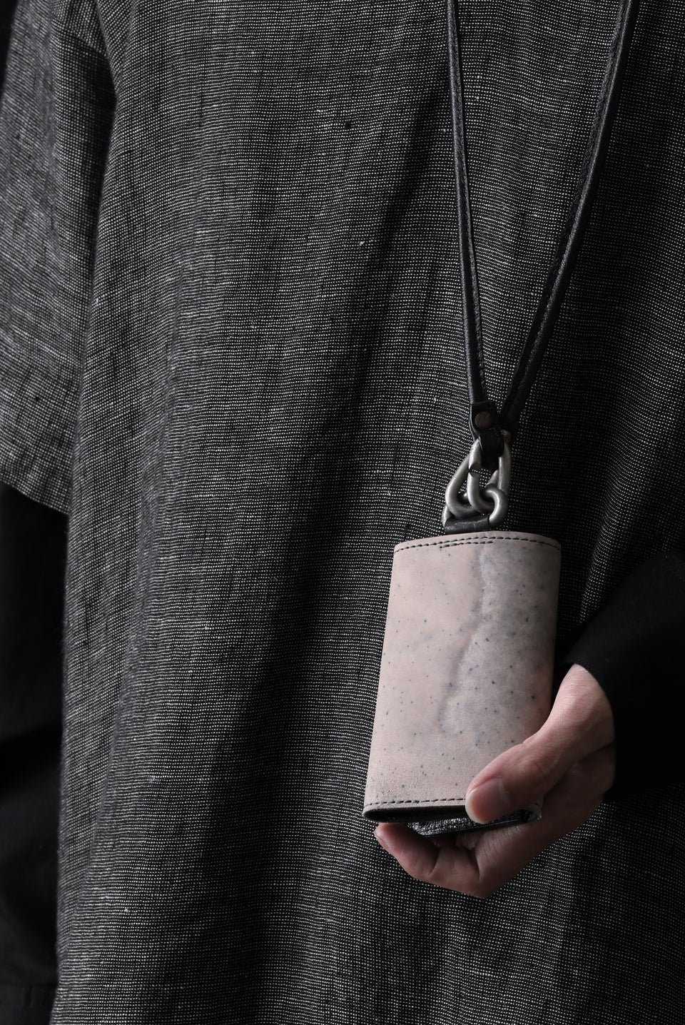 画像をギャラリービューアに読み込む, ierib smart folding neck wallet / Marble Cordovan (GREY-A)