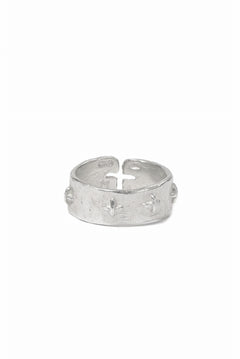 画像をギャラリービューアに読み込む, m.a+ silver stitched multiple cross ring / AG518/AG (SILVER)