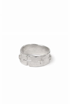 画像をギャラリービューアに読み込む, m.a+ silver stitched multiple cross ring / AG518/AG (SILVER)