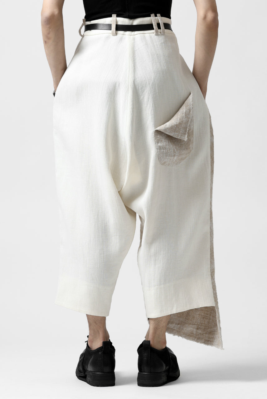 画像をギャラリービューアに読み込む, SOSNOVSKA ASYMMETRIC OVERWIDE PANTS (IVORY x BEIGE)