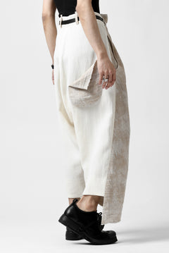 Load image into Gallery viewer, SOSNOVSKA ASYMMETRIC OVERWIDE PANTS (IVORY x BEIGE)