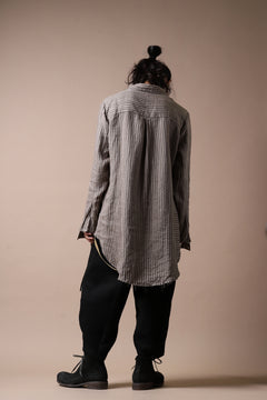 画像をギャラリービューアに読み込む, Aleksandr Manamis Mended Shirt (BROWN STRIPE)