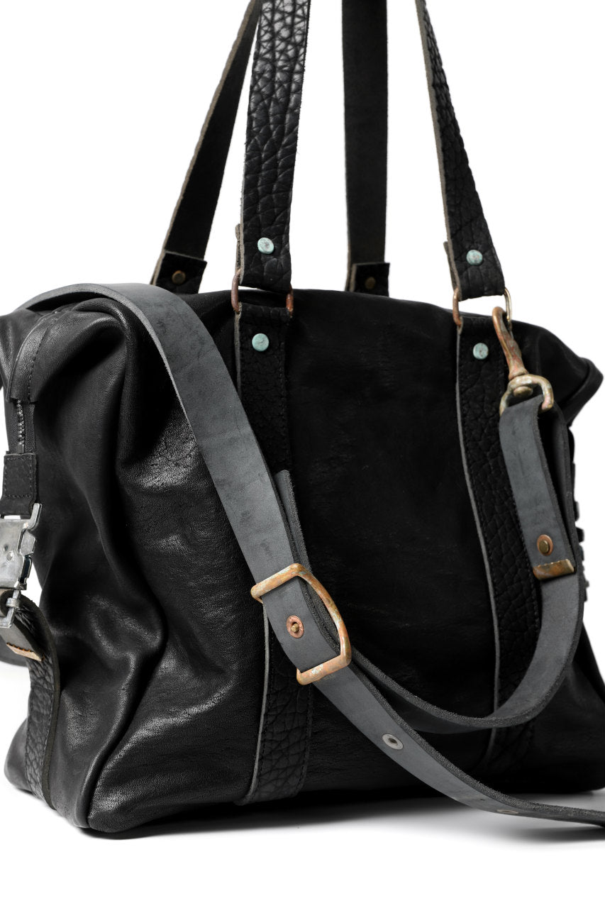 画像をギャラリービューアに読み込む, ierib exclusive 2way Doctors Bag with Strap Belt / FVT Oiled Horse (BLACK)