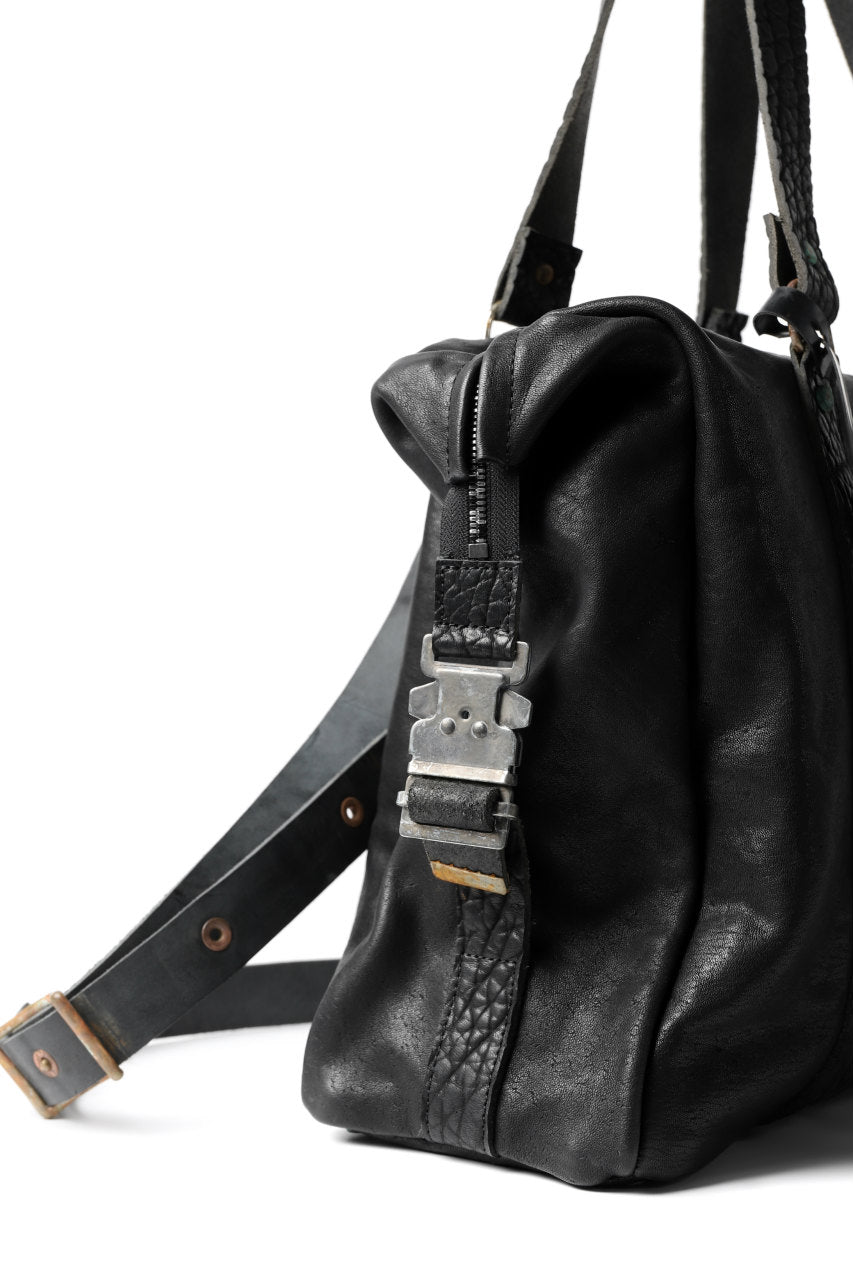 画像をギャラリービューアに読み込む, ierib exclusive 2way Doctors Bag with Strap Belt / FVT Oiled Horse (BLACK)