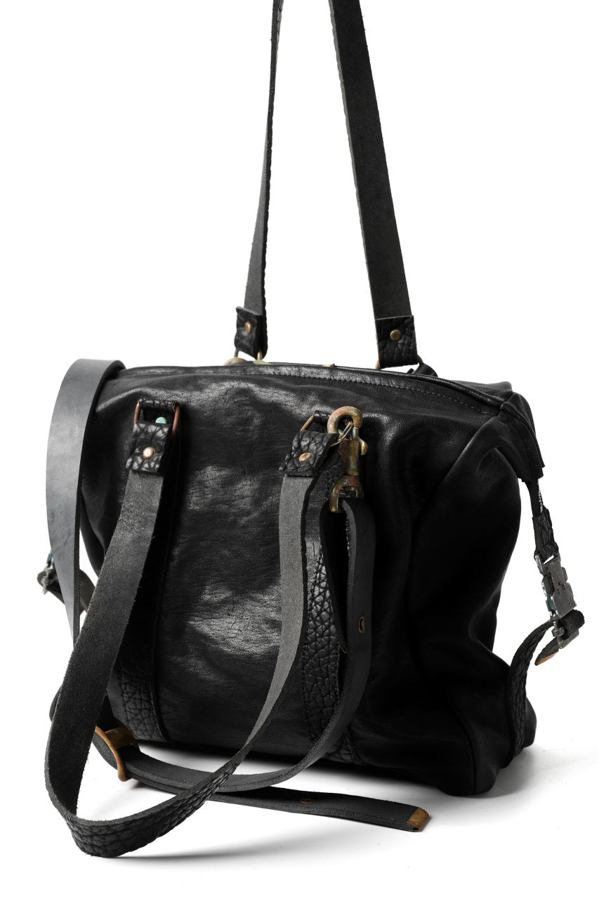 画像をギャラリービューアに読み込む, ierib exclusive 2way Doctors Bag with Strap Belt / FVT Oiled Horse (BLACK)