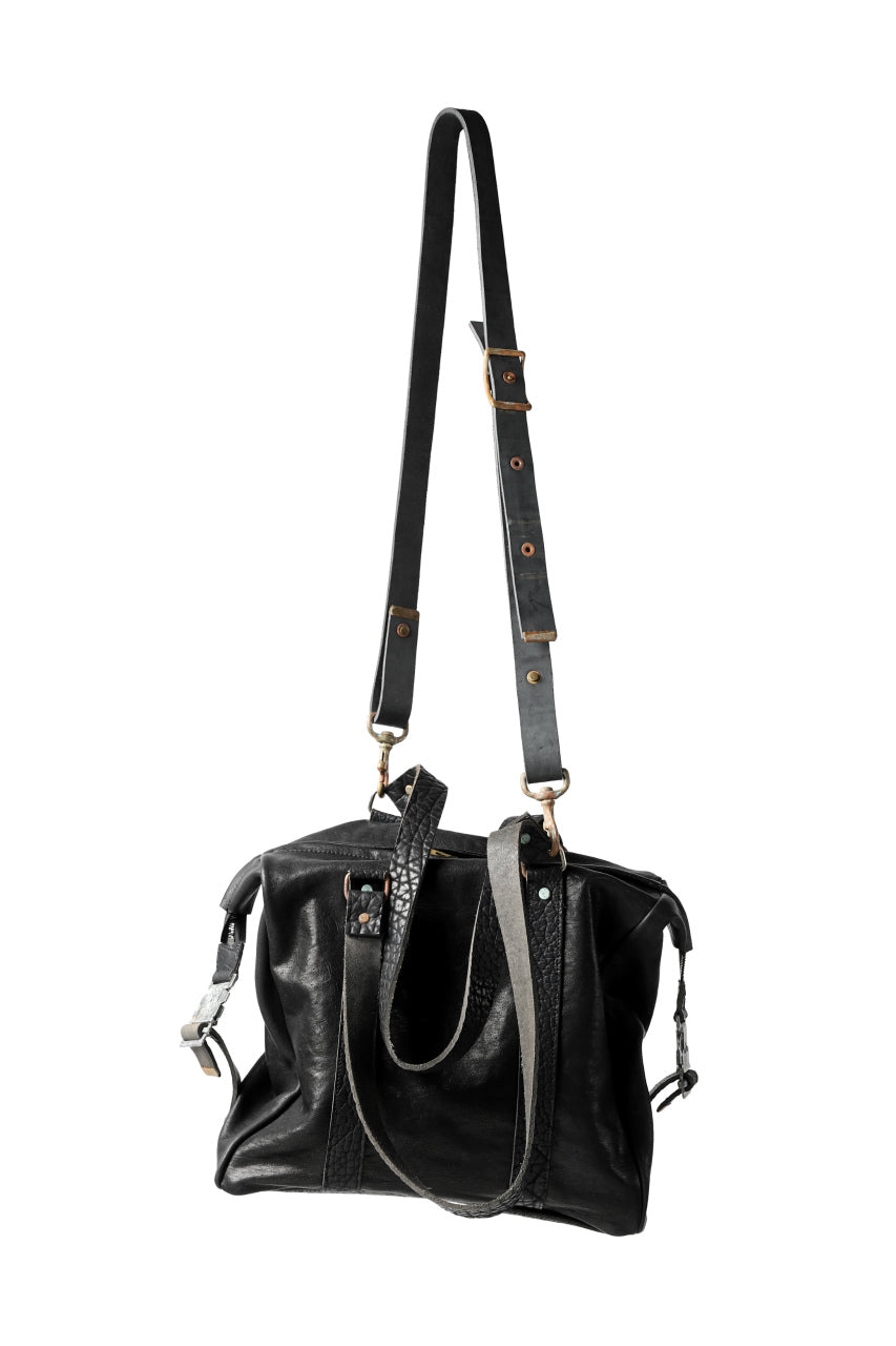 画像をギャラリービューアに読み込む, ierib exclusive 2way Doctors Bag with Strap Belt / FVT Oiled Horse (BLACK)