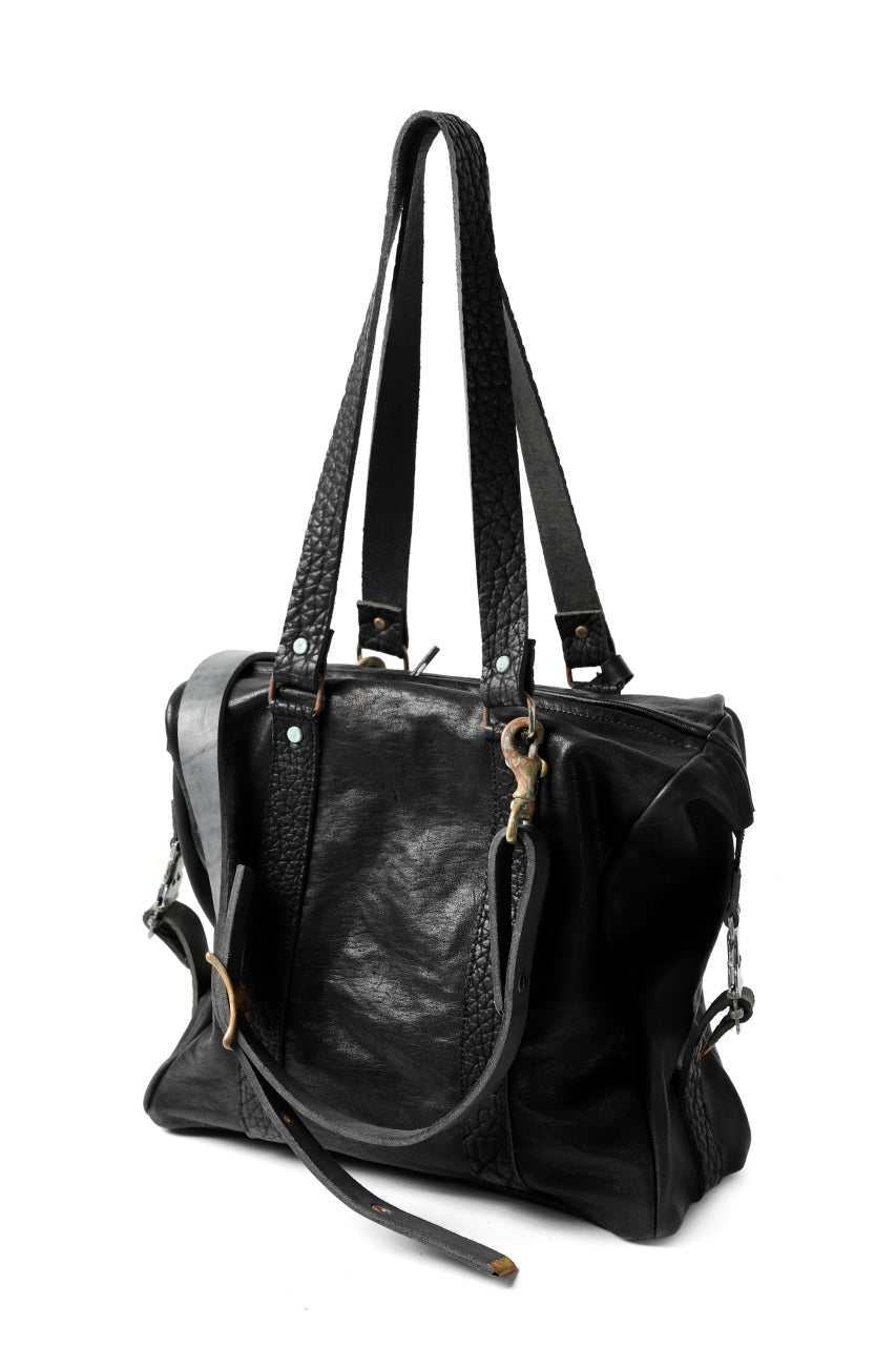 画像をギャラリービューアに読み込む, ierib exclusive 2way Doctors Bag with Strap Belt / FVT Oiled Horse (BLACK)