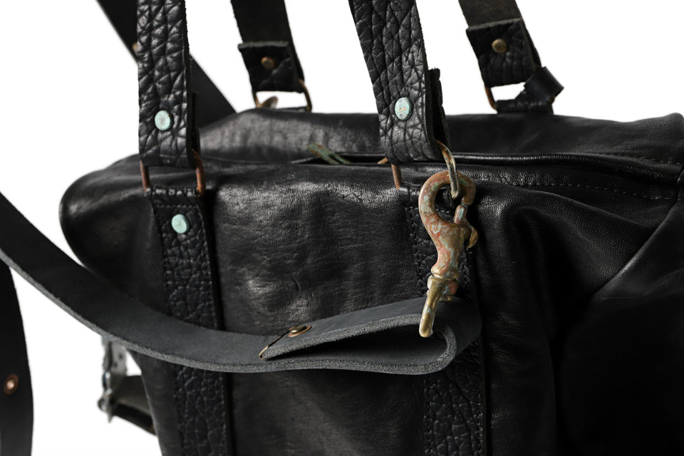 画像をギャラリービューアに読み込む, ierib exclusive 2way Doctors Bag with Strap Belt / FVT Oiled Horse (BLACK)