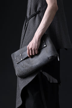 画像をギャラリービューアに読み込む, ierib onepiece clutch-bag / Shell Cordovan (MARBLE GREY #B)