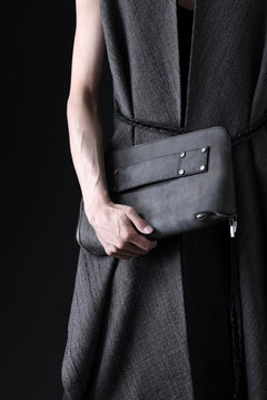 画像をギャラリービューアに読み込む, ierib onepiece clutch-bag / Shell Cordovan (MARBLE GREY #B)