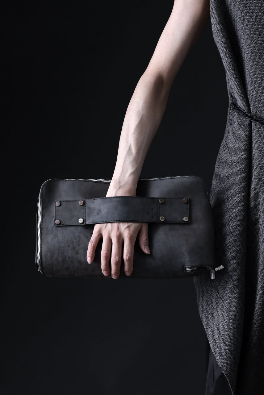 画像をギャラリービューアに読み込む, ierib onepiece clutch-bag / Shell Cordovan (MARBLE GREY #B)