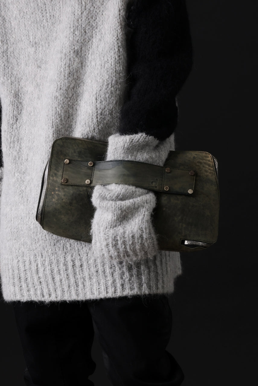 画像をギャラリービューアに読み込む, ierib onepiece clutch-bag / Marble Culatta (BLACK #B)