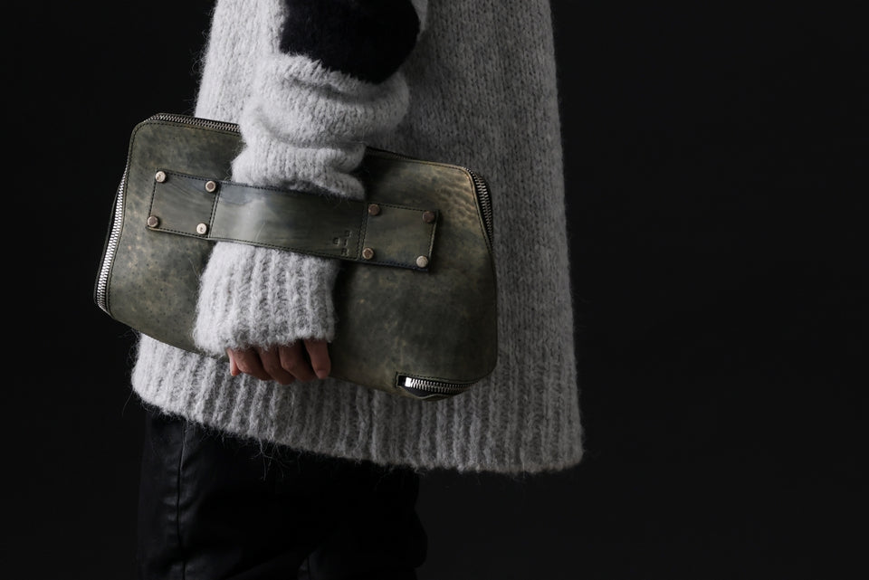 画像をギャラリービューアに読み込む, ierib onepiece clutch-bag / Marble Culatta (BLACK #B)