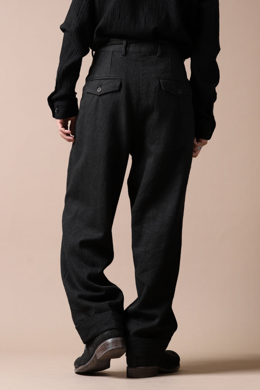 画像をギャラリービューアに読み込む, forme d'expression Tucked & Cuffed Trousers (Off Black)