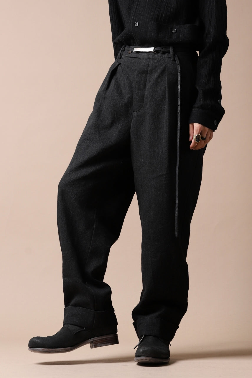 画像をギャラリービューアに読み込む, forme d'expression Tucked & Cuffed Trousers (Off Black)