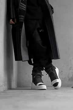 画像をギャラリービューアに読み込む, BORIS BIDJAN SABERI HORSE LEATHER MID CUT SNEAKER / WASHED & HAND TREATED "BAMBA1.1-SIN" (BLACK x WHITE)