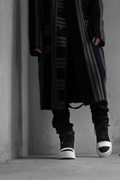 画像をギャラリービューアに読み込む, BORIS BIDJAN SABERI HORSE LEATHER MID CUT SNEAKER / WASHED & HAND TREATED "BAMBA1.1-SIN" (BLACK x WHITE)