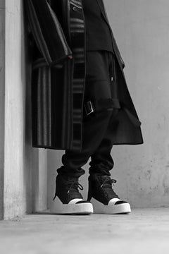 画像をギャラリービューアに読み込む, BORIS BIDJAN SABERI HORSE LEATHER MID CUT SNEAKER / WASHED & HAND TREATED "BAMBA1.1-SIN" (BLACK x WHITE)