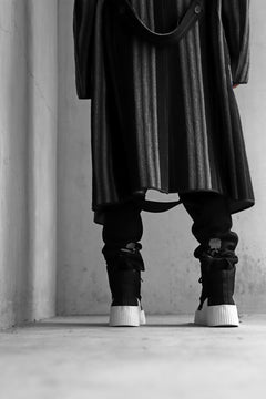 画像をギャラリービューアに読み込む, BORIS BIDJAN SABERI HORSE LEATHER MID CUT SNEAKER / WASHED & HAND TREATED "BAMBA1.1-SIN" (BLACK x WHITE)