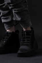 画像をギャラリービューアに読み込む, BORIS BIDJAN SABERI HORSE LEATHER MID CUT SNEAKER / WASHED AND HAND TREATED "BAMBA1.1" (BLACK)