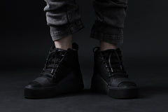 画像をギャラリービューアに読み込む, BORIS BIDJAN SABERI HORSE LEATHER MID CUT SNEAKER / WASHED AND HAND TREATED "BAMBA1.1" (BLACK)