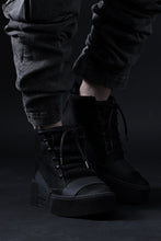 画像をギャラリービューアに読み込む, BORIS BIDJAN SABERI HORSE LEATHER MID CUT SNEAKER / WASHED AND HAND TREATED "BAMBA1.1" (BLACK)