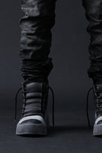 画像をギャラリービューアに読み込む, BORIS BIDJAN SABERI COW LEATHER MID CUT SNEAKER / OBJECT DYED & HAND TREATED "BAMBA1.1" (BLACK)