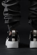 Load image into Gallery viewer, BORIS BIDJAN SABERI HORSE LEATHER LOW CUT SNEAKER / WASHED AND HAND TREATED "BAMBA2.1" (BLACK x LIGHT GREY)