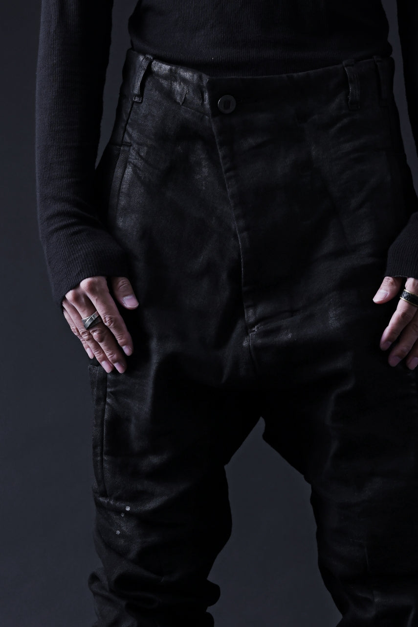 画像をギャラリービューアに読み込む, BORIS BIDJAN SABERI DROP CROTCH PANTS / VINYL COATED & NICKEL PRESSED & BODY MOLDED "P24-F1603K" (BLACK)