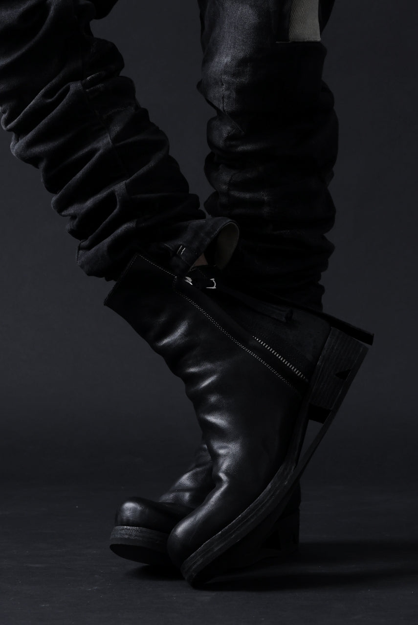 画像をギャラリービューアに読み込む, BORIS BIDJAN SABERI DROP CROTCH PANTS / STONE WASHED & USED EFFECT & BODY MOLDED "P24-F1603K" (BLACK DENIM)