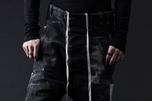 画像をギャラリービューアに読み込む, BORIS BIDJAN SABERI DROP CROTCH PANTS / STONE WASHED & USED EFFECT & BODY MOLDED "P24-F1603K" (BLACK DENIM)
