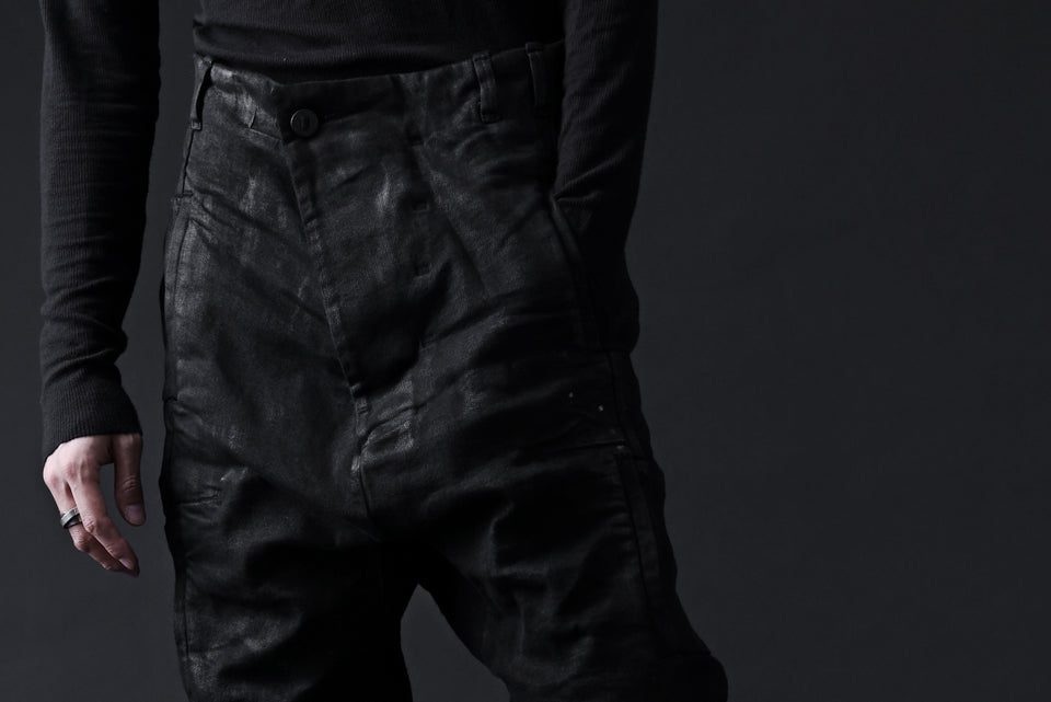 画像をギャラリービューアに読み込む, BORIS BIDJAN SABERI DROP CROTCH PANTS / VINYL COATED & NICKEL PRESSED & BODY MOLDED "P24-F1603K" (BLACK)