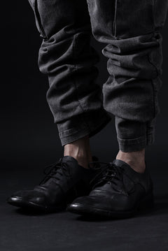 画像をギャラリービューアに読み込む, BORIS BIDJAN SABERI HORSE CULATTA SKIN DERBY SHOES / OBJECT DYED AND HAND-TREATED &quot;SHOE2.1&quot; (BLACK)